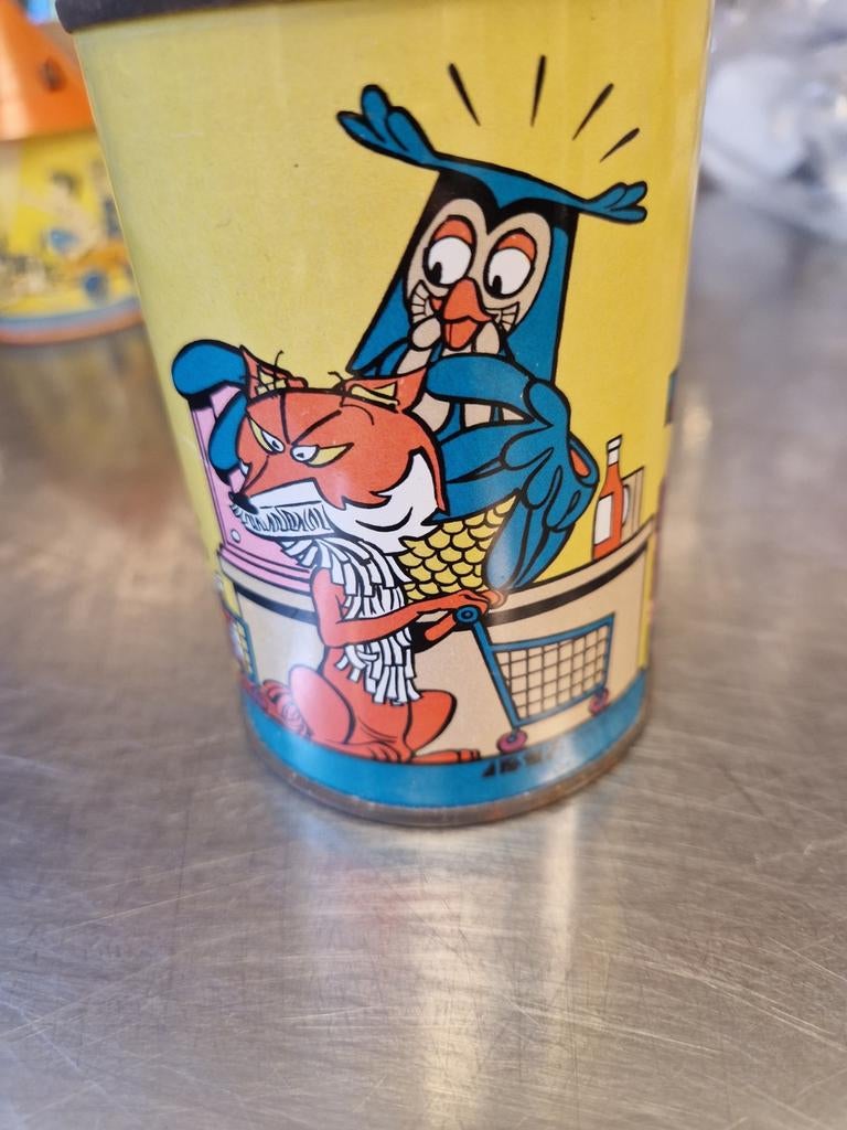Vintage spaarpot van de fabetjeskrant met oa meneer de Uil, Verzamelen, Ophalen of Verzenden