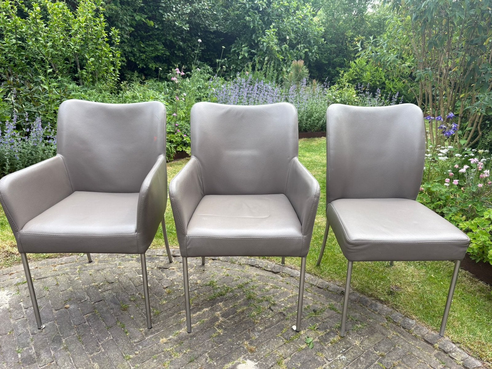 Bert Plantagie eetkamerstoelen (3 stuks), Ophalen, Gebruikt, Drie, Leer