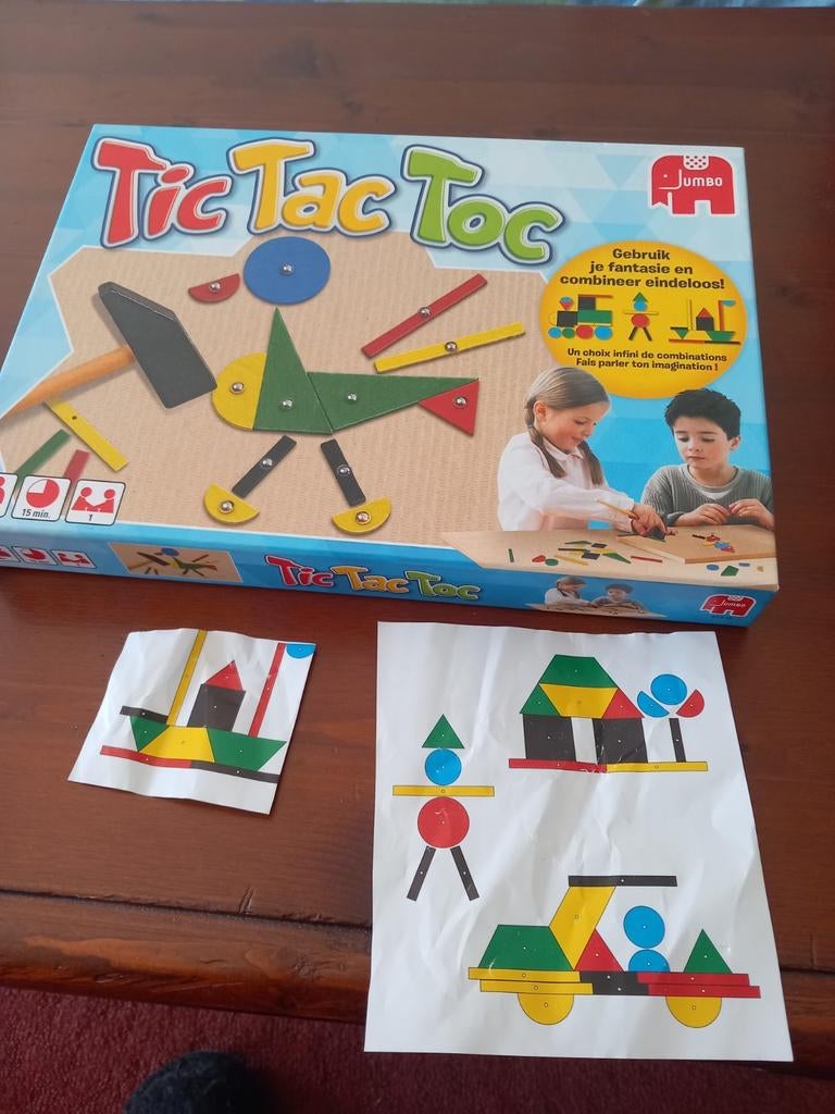 Jumbo Tic Tac Toc Hamer en Spijker Spel, Ophalen of Verzenden, Gebruikt, Bouwen