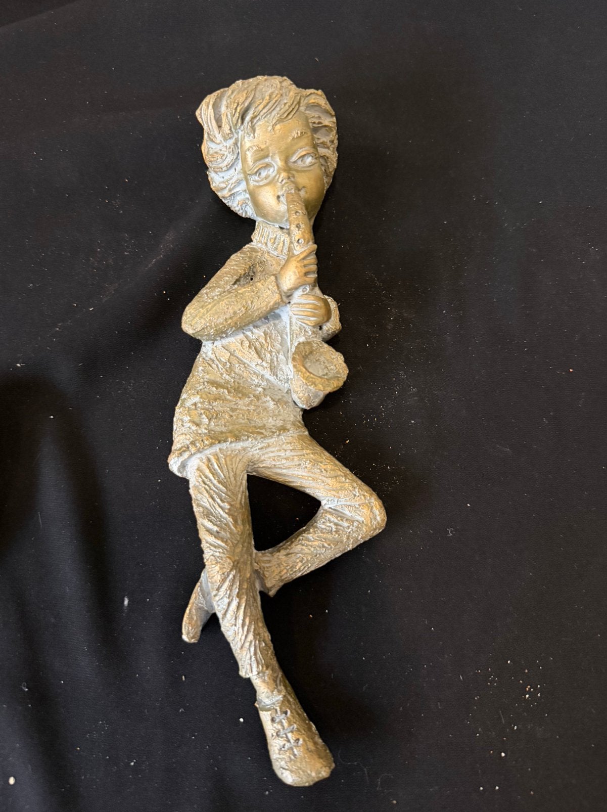 Vintage wanddecoratie jongen saxofoon, Ophalen of Verzenden