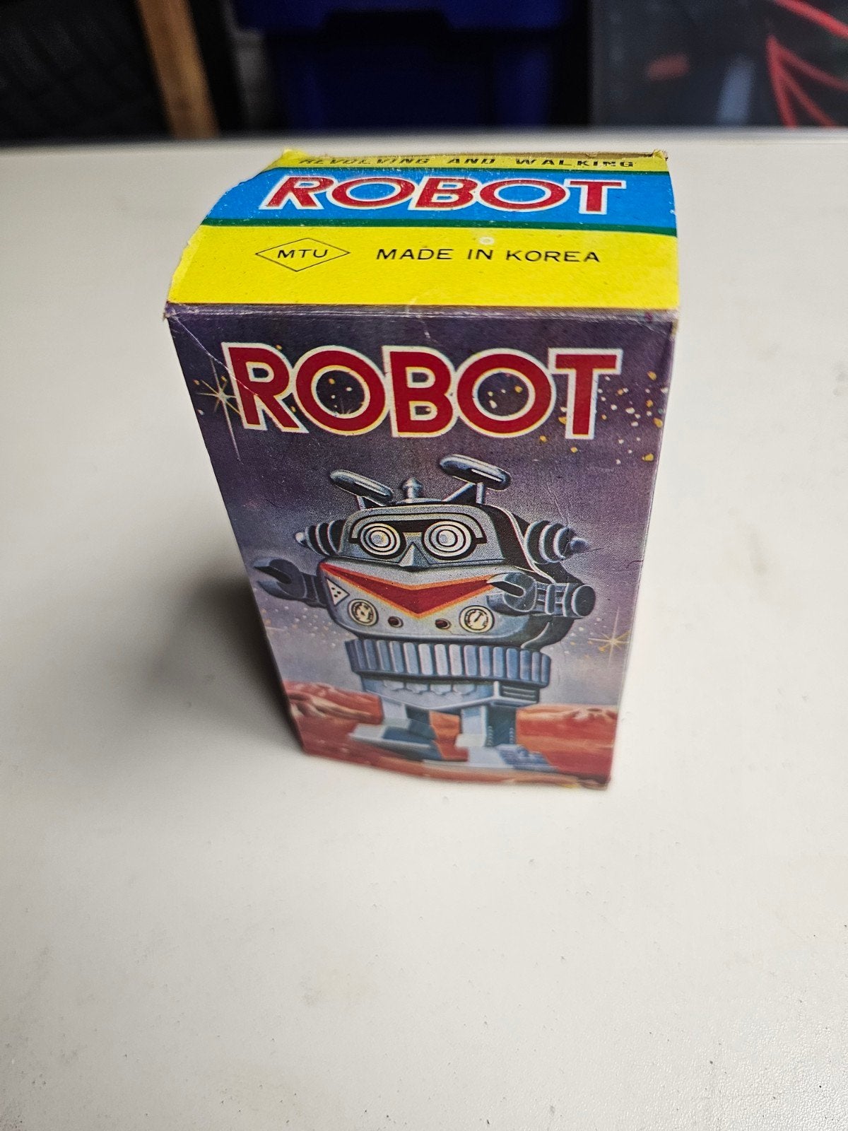 Vintage Opwind Robot Speelgoed - MTU HR-828 Made in Korea, Ophalen of Verzenden, Gebruikt