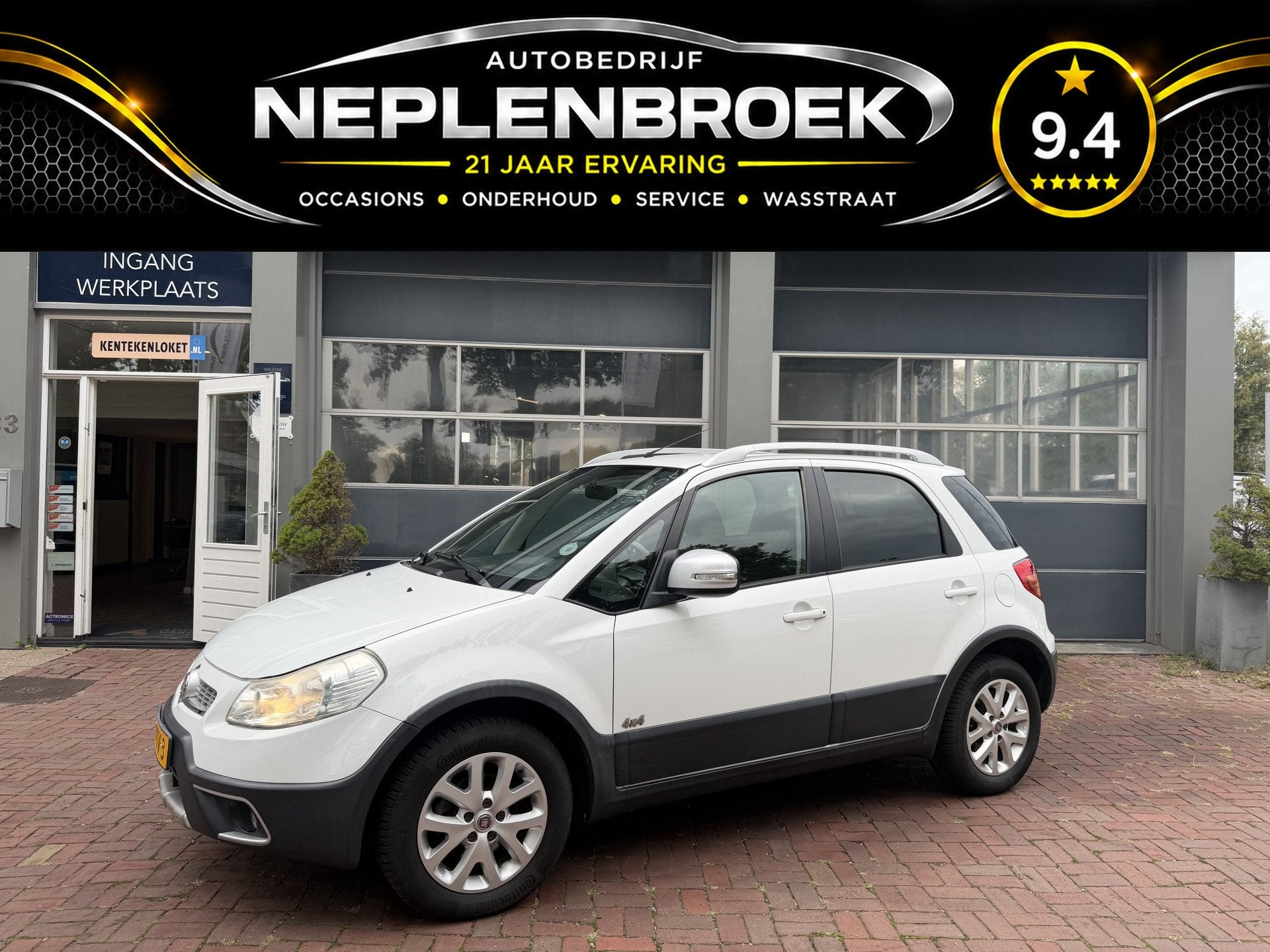 Fiat Sedici 1.6-16V Experience 4x4 | Clima | LMV | Trekhaak, Auto's, Gebruikt, Zwart, 4 cilinders, 400 kg