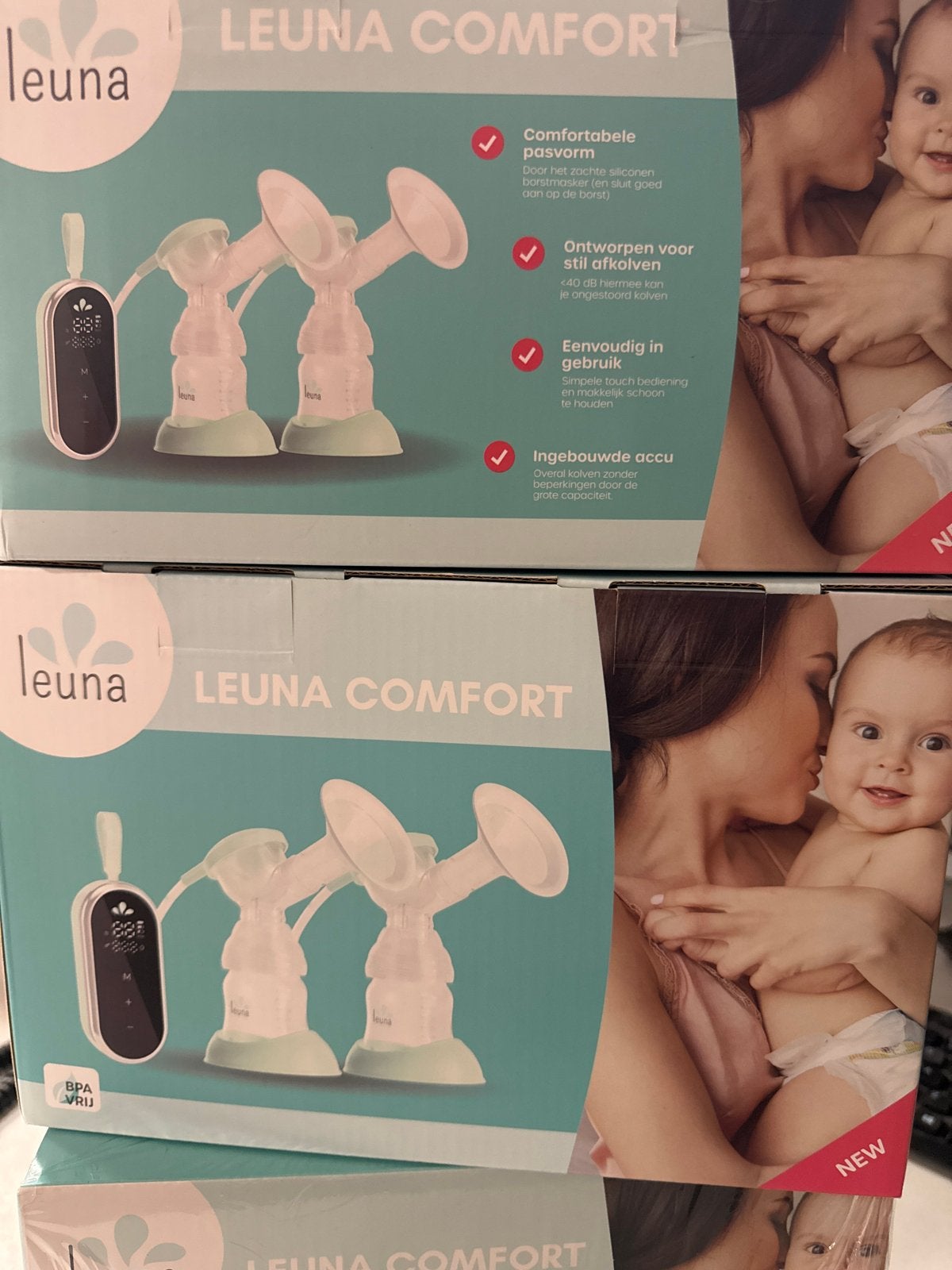 Leuna Comfort Dubbele Borstkolf electrisch, Ophalen, Nieuw, Borstkolf