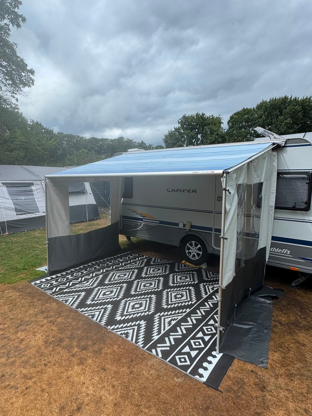 Fiamma zakluifel 360 compleet met zijkanten en zonnedoek, Caravans en Kamperen, Caravan accessoires, Ophalen, Gebruikt