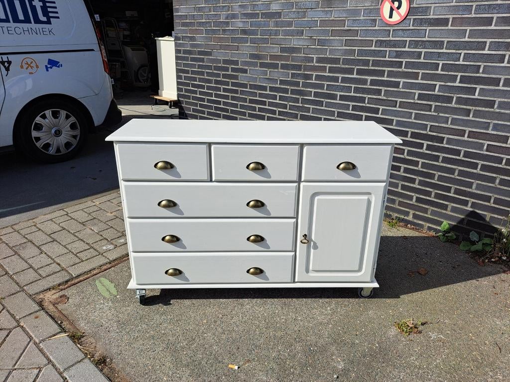 Witte ladekast commode, Huis en Inrichting, Kasten | Ladekasten, Ophalen, RoDeKo Volendam, R.kooij65@gmail.com, Gebruikt