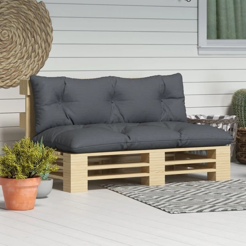 Comfortabel Palletkussen Set - Donkergrijs nieuw, Ophalen of Verzenden, Nieuw