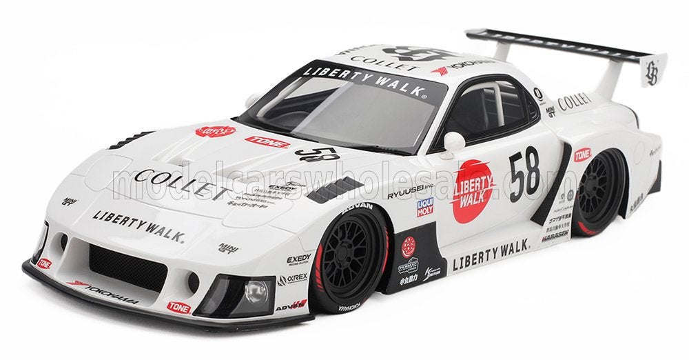 Truescale 1:18 Mazda RX-7 N58 LB White, Hobby en Vrije tijd, Modelauto's | 1:18, Ophalen of Verzenden, Nieuw, Auto, Overige merken