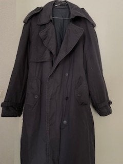 Lange herenjas maat 50-52, Ophalen of Verzenden, Gedragen, Maat 48/50 (M), Blauw
