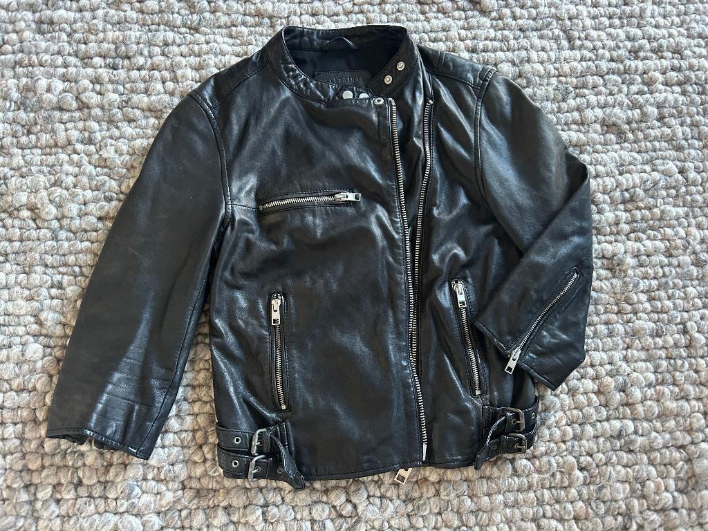 ALLSAINTS mooi biker jasje maat 36 boterzacht leer, Zwart, Allsaints, Ophalen of Verzenden, Zo goed als nieuw