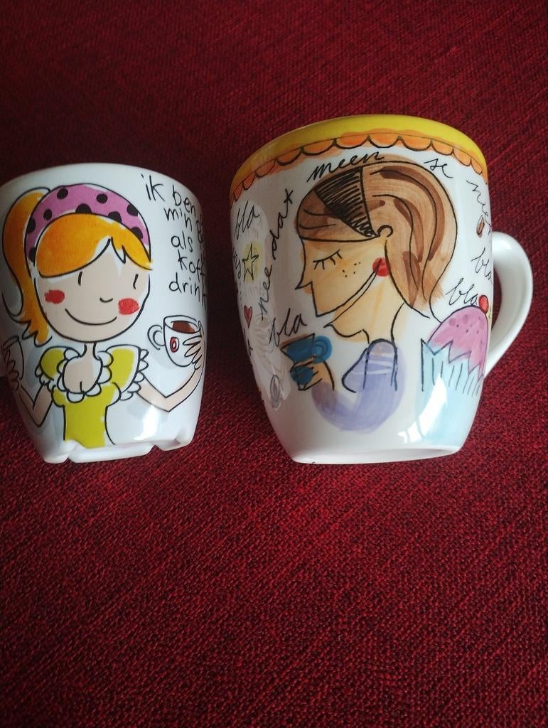 Blond Amsterdam kopjes: 1 expresso D.E. en 1 cappuccino, Blond Amsterdam, Keramiek, Ophalen of Verzenden, Zo goed als nieuw