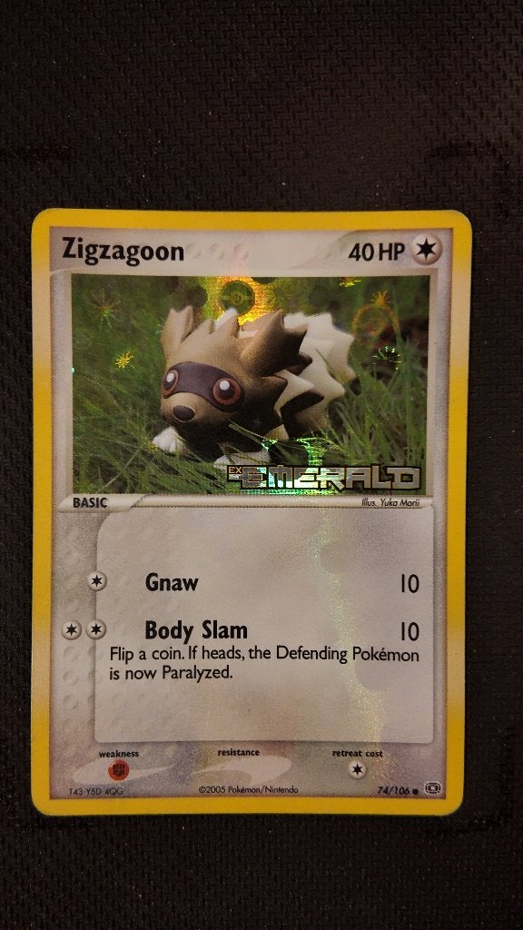 Zigzagoon 1 74 Emerald | Pokemon kaart, Ophalen, Zo goed als nieuw, Losse kaart, Foil