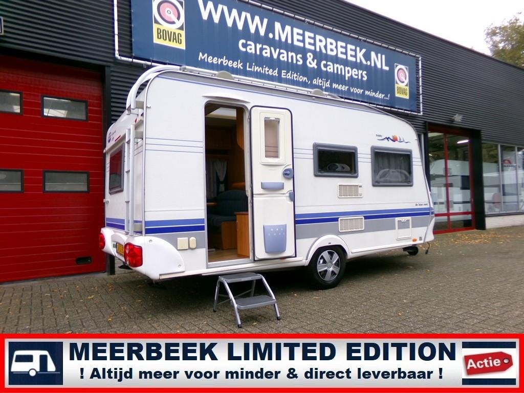 Hobby De luxe Easy 440 +VOORTENT +FIETSREK +RESERVEWIEL+ETC, Caravans en Kamperen, Hobby, 1000 - 1250 kg, Dwarsbed, Fietsenrek