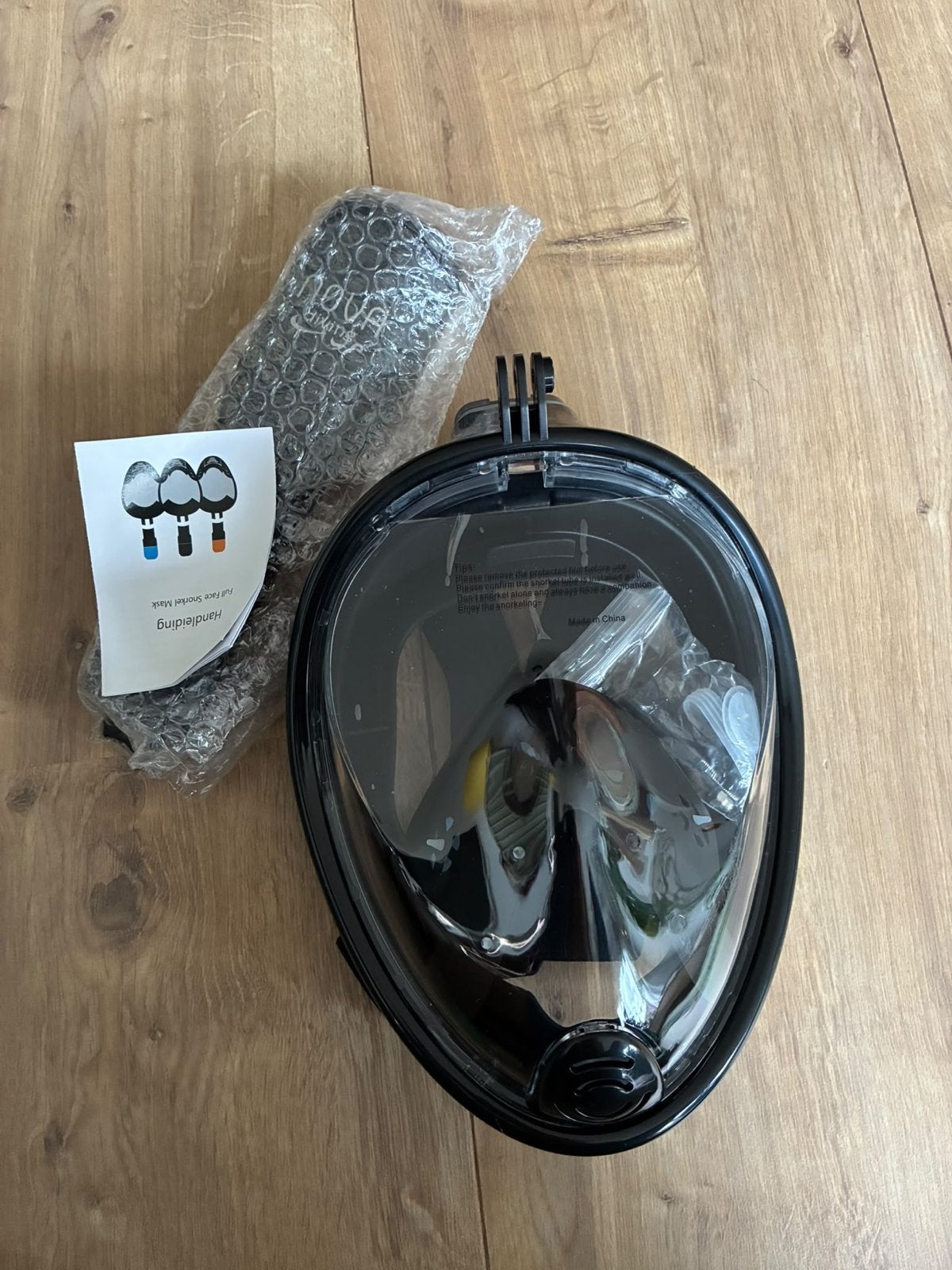 Nova Diving Volgelaats Snorkelmasker - Zwart L/XL, Ophalen of Verzenden, Nieuw, Duikbril of Snorkel
