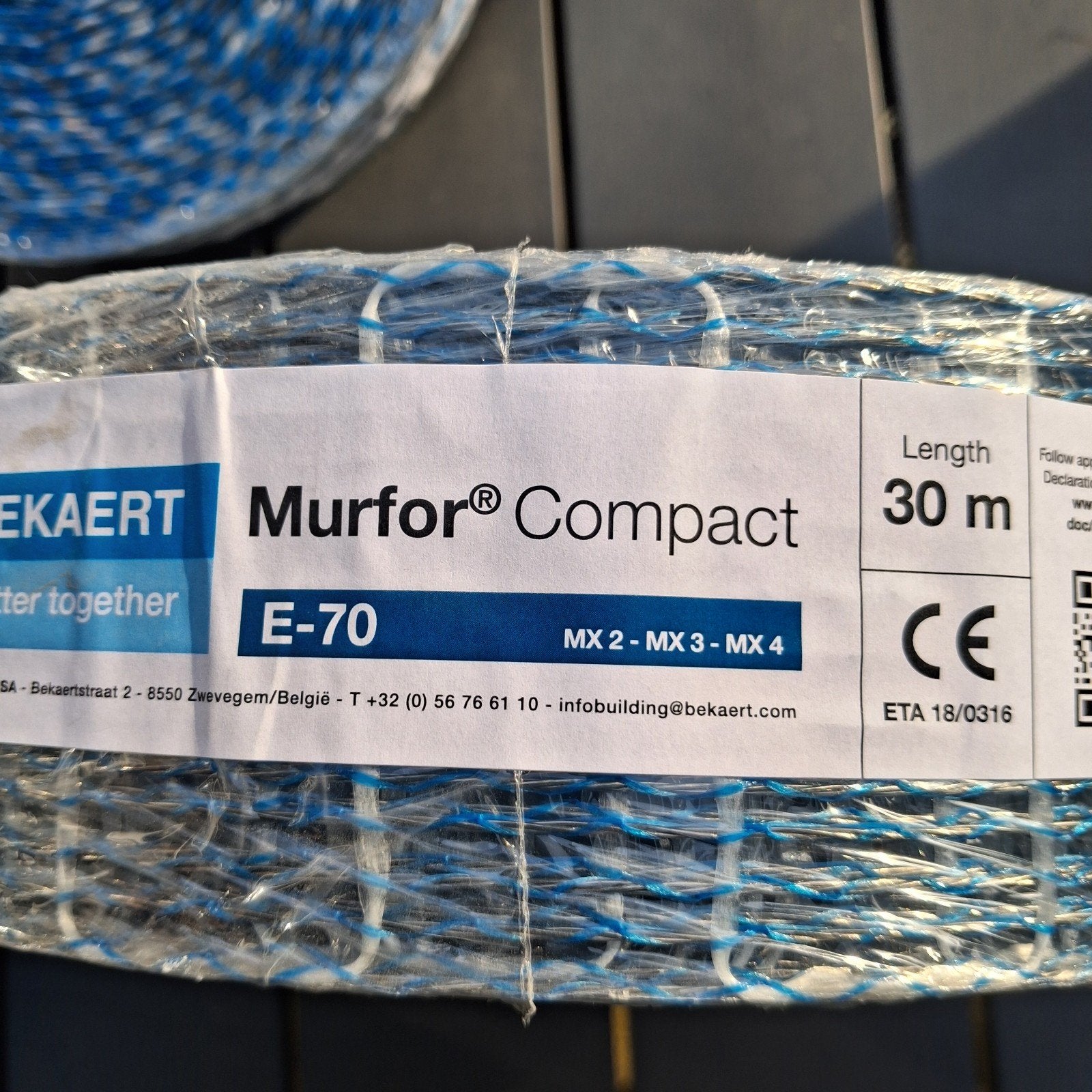 Bekaert Murfor Compact E-70 wapeningsnet 30m, Ophalen of Verzenden, Nieuw, 250 mm of meer, Overige typen