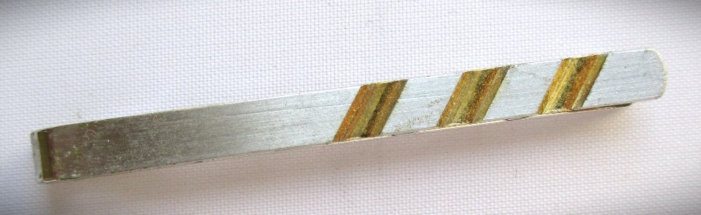 Dasspeld~Dasklem~Vintage Dasclip~Dassenhouder~Zilver kleur, Ophalen of Verzenden, Zo goed als nieuw