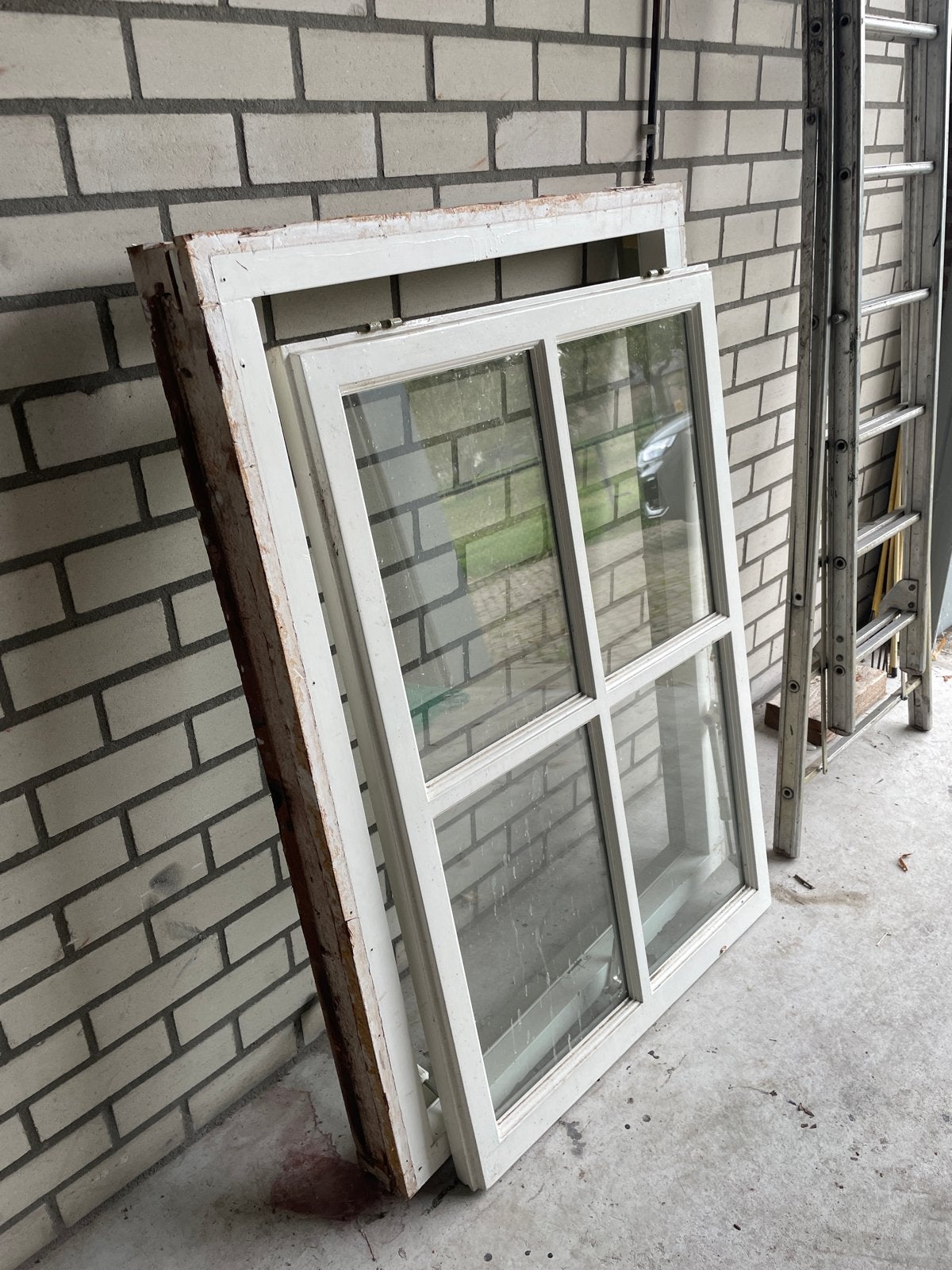 Merantie kozijn hardhout met dubbel glas 100x138x12 cm, Gevelraam of Ruit, Gebruikt, 80 tot 120 cm, 120 tot 160 cm