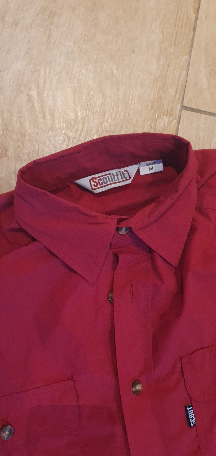 Scoutfit Rood brique blouse, Verzamelen, Scouting, Ophalen of Verzenden, Zo goed als nieuw, Kleding