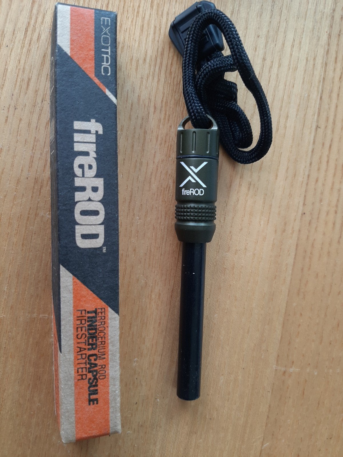 Exotac fireROD Ferrocerium Rod Tinder Capsule Firestarter, Ophalen of Verzenden, Nieuw