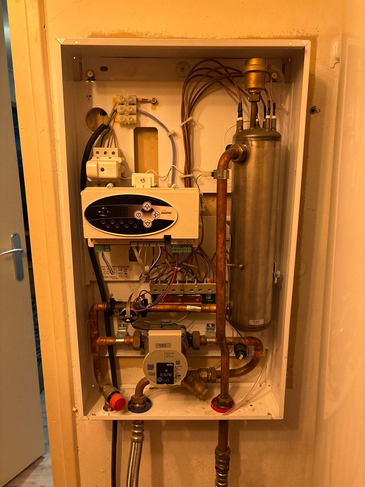 Goedwerkende elektrische CV ketel Masterwatt Calida 6kW, Ophalen of Verzenden, Zo goed als nieuw, 800 watt of meer, Cv-ketel of Combi-ketel