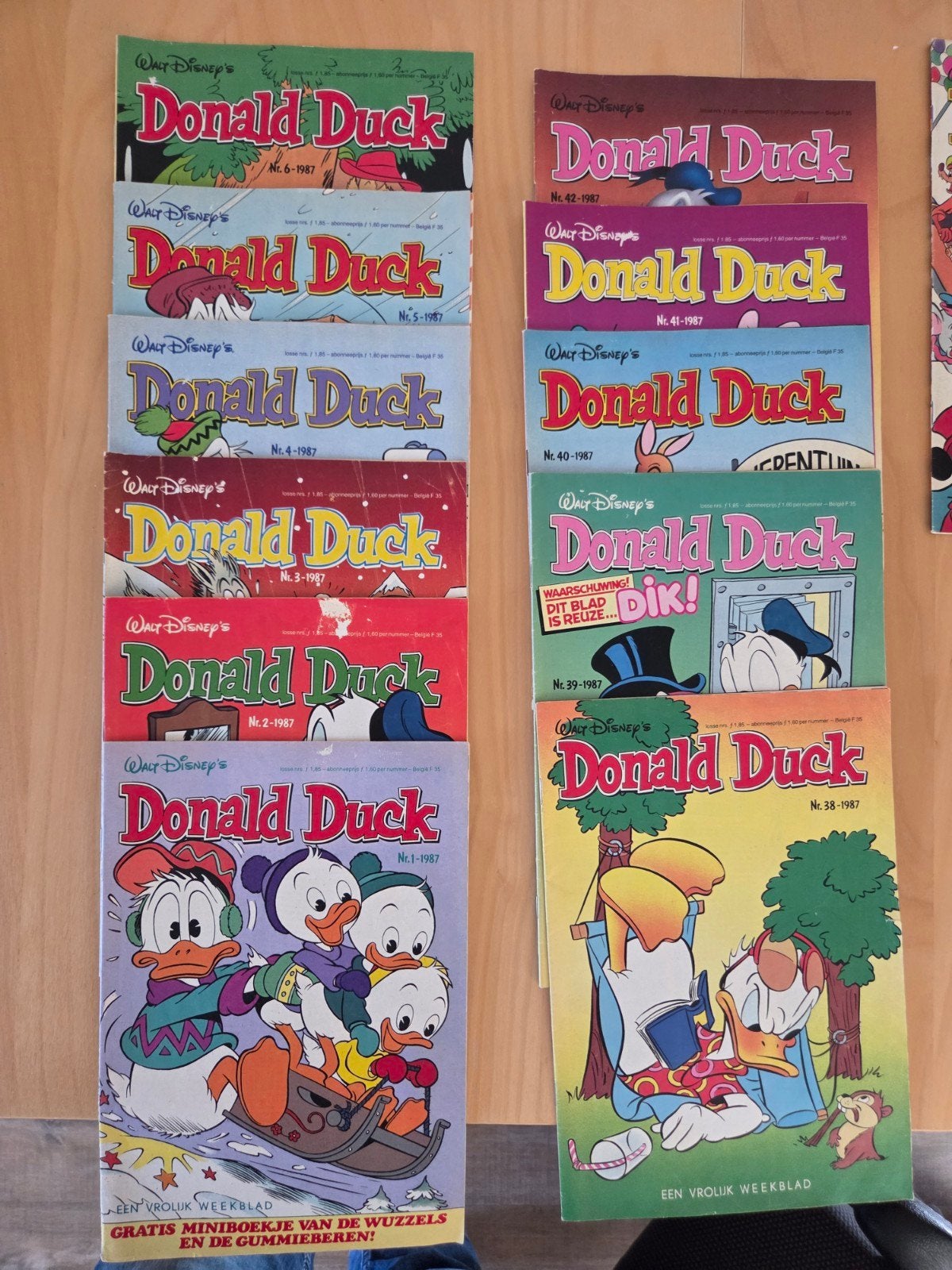 Donald Duck Jaargang 1987 - Nrs 1-6, 38-47, 49-53, Gelezen, Ophalen of Verzenden, Walt Disney  Donald duck, Meerdere stripboeken