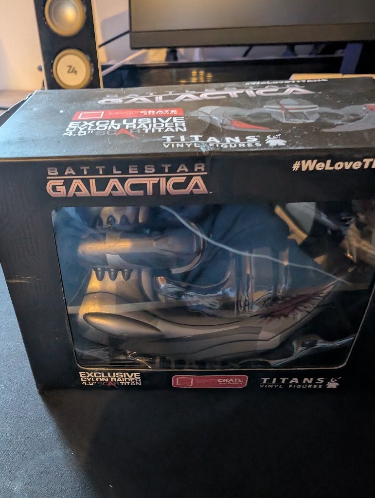 galactica cyclon raider nieuw in doos, Ophalen of Verzenden, Nieuw, Tv, Beeldje, Replica of Model
