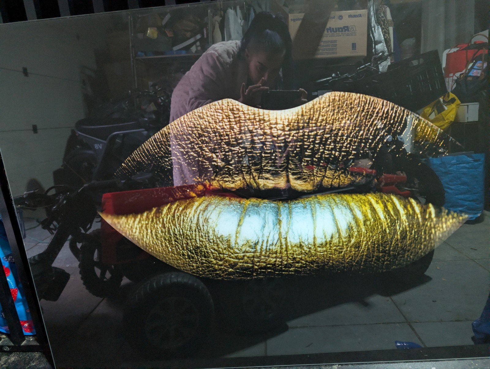 Plexiglas met lippen 120x80, Ophalen of Verzenden
