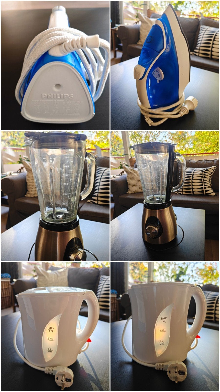 Complete set: Strijkijzer, Blender & Waterkoker, Witgoed en Apparatuur, Ophalen, Gebruikt