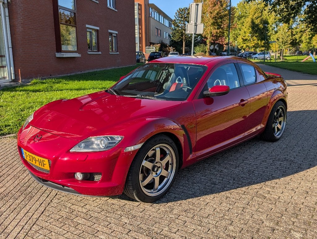 Mazda RX-8 231 pk – Candy Red – Bilstein – historie, Auto's, 1308 cc, Achterwielaandrijving, 1290 kg, 4 stoelen