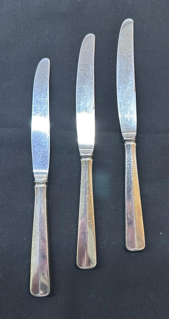Set van 3 vintage Gero 100 verzilverde fruitmesjes, Antiek en Kunst, Antiek | Bestek, Ophalen of Verzenden