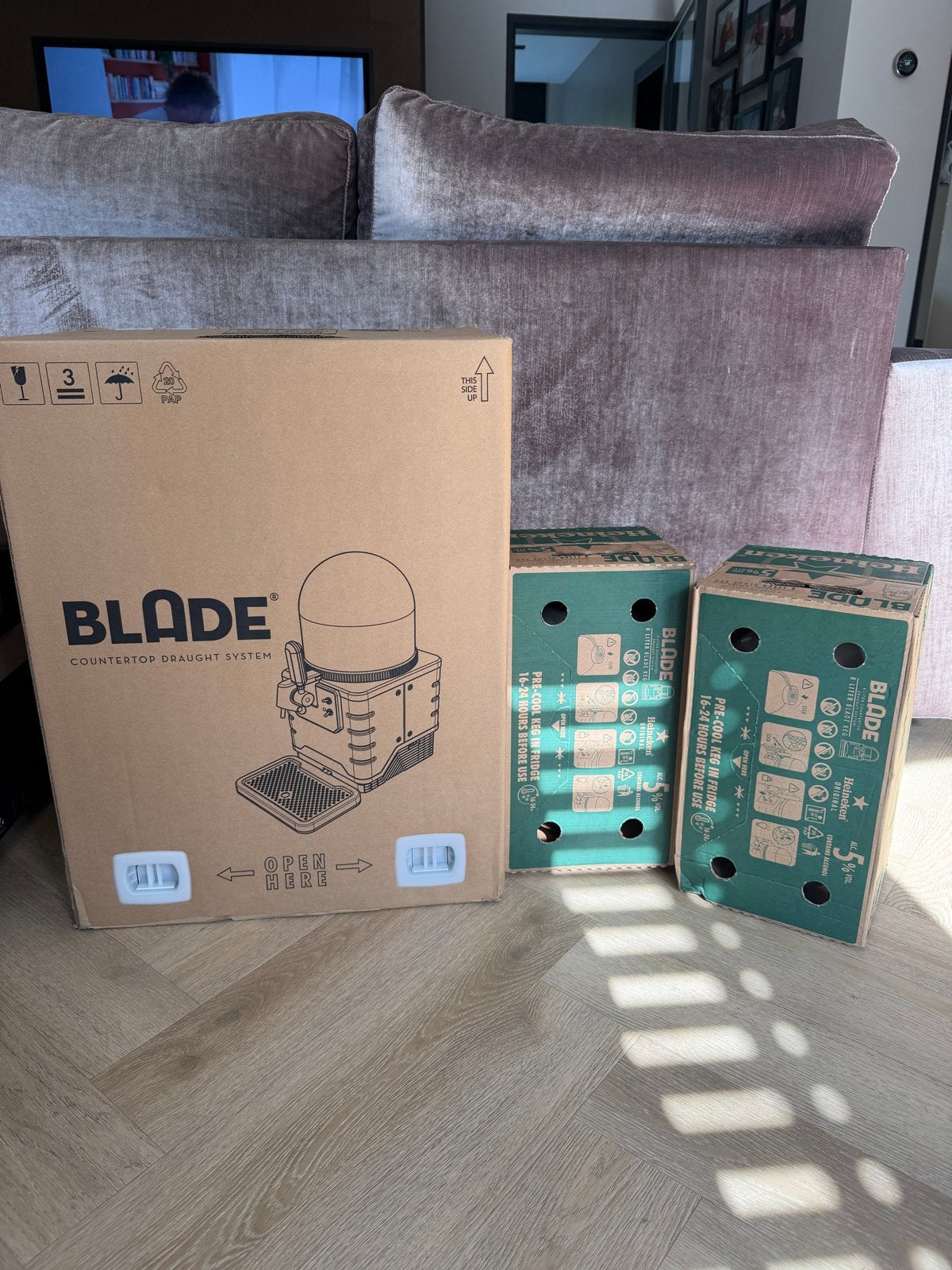 Heineken Blade met 2x 8L Heineken Fusten, Ophalen of Verzenden, Nieuw, Overige merken