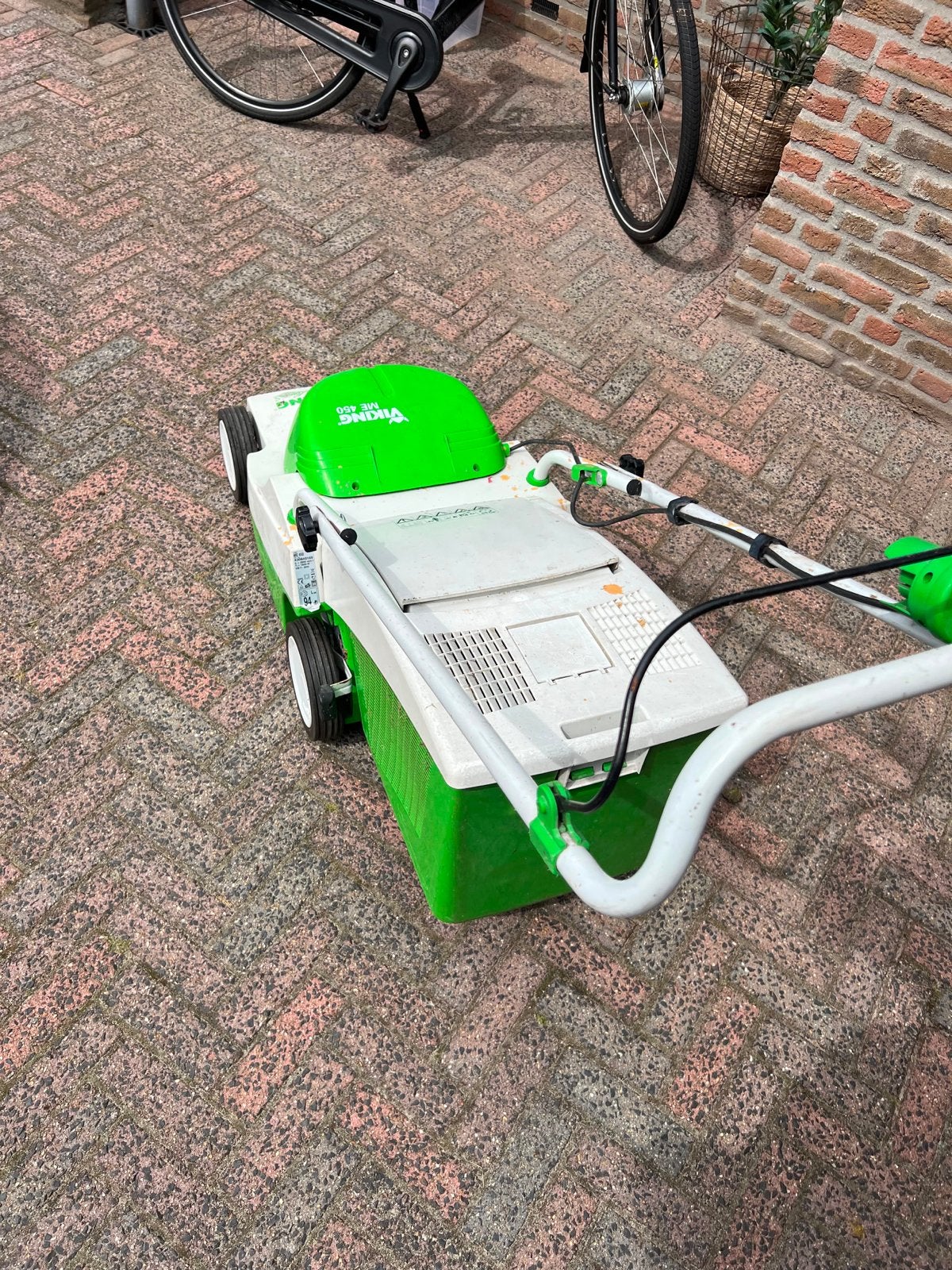 Viking ME 450 Elektrische Grasmaaier - Werkt goed!, Ophalen, Gebruikt, Elektrische grasmaaier