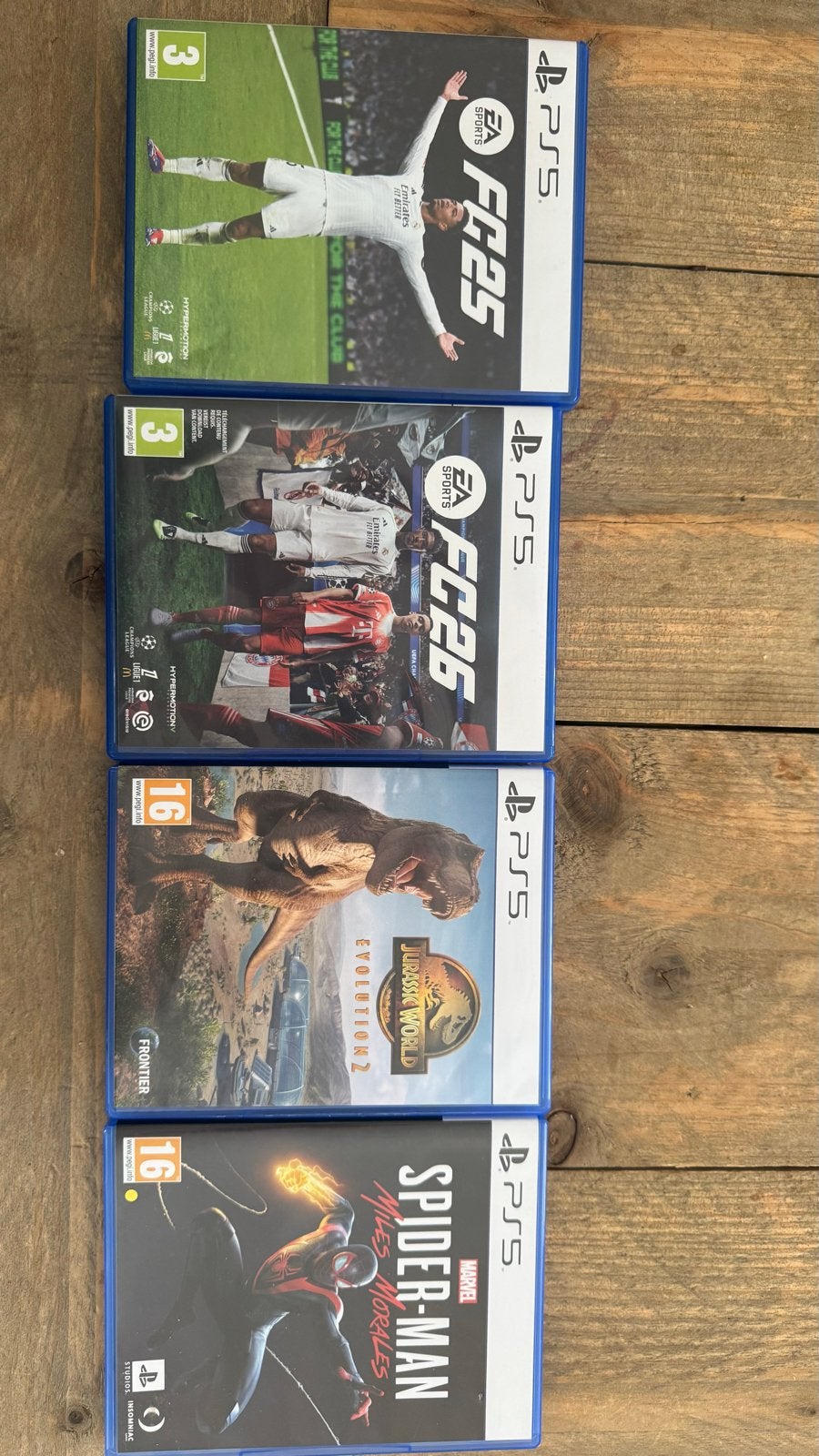 PS5 Games: FC25, FC26, Spider-Man, Jurassic World Evolution, Spelcomputers en Games, Online, Overige genres, 1 speler, Ophalen of Verzenden