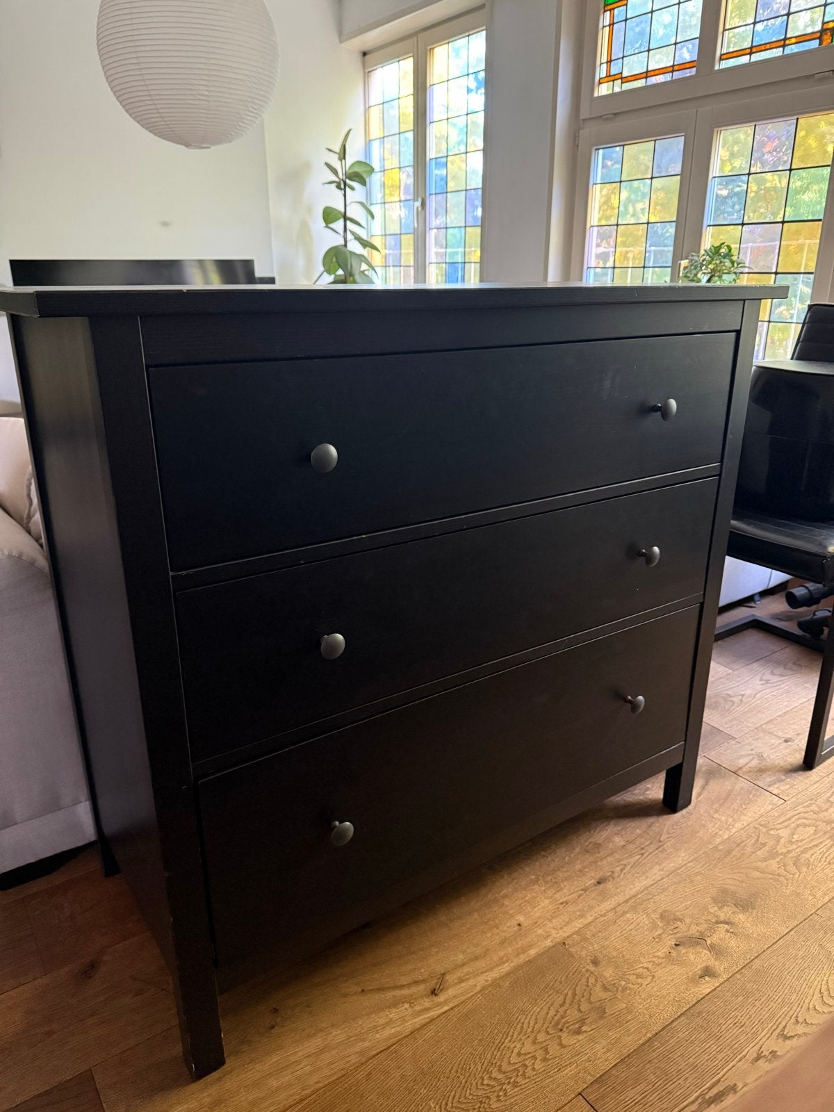 Ikea Hemnes Ladekast Zwart - 108x50x96 cm, Ophalen, Gebruikt, 100 tot 150 cm, Klassiek
