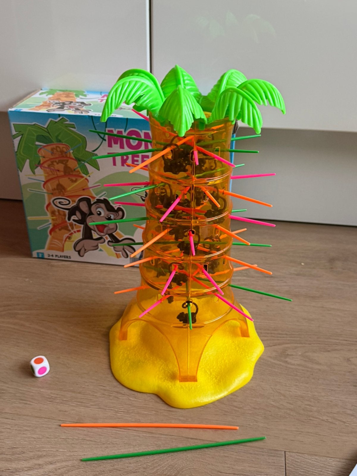 Monkey tree game, vallende aapjes, Een of twee spelers, Ophalen of Verzenden, Gebruikt