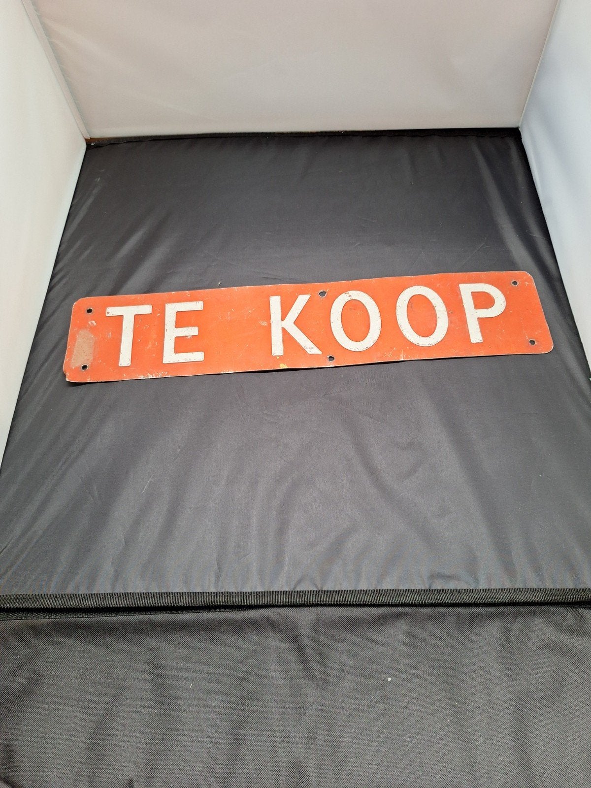 Vintage 'TE KOOP' bord - Emaille reclamebord, Ophalen of Verzenden
