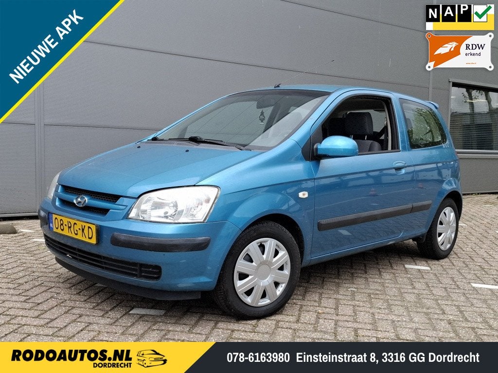 Hyundai Getz 1.3i GL Cool 3D Nw Koppeling & APK ✅, Metallic lak, 4 cilinders, Blauw, Origineel Nederlands