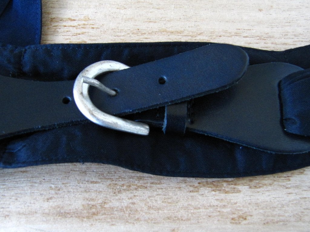 NIEUW SCARVA 44 blauwe ceintuur katoen met gesp BLAUW 44, Kleding | Dames, Overige kleuren, Verzenden, Scarva, Nieuw