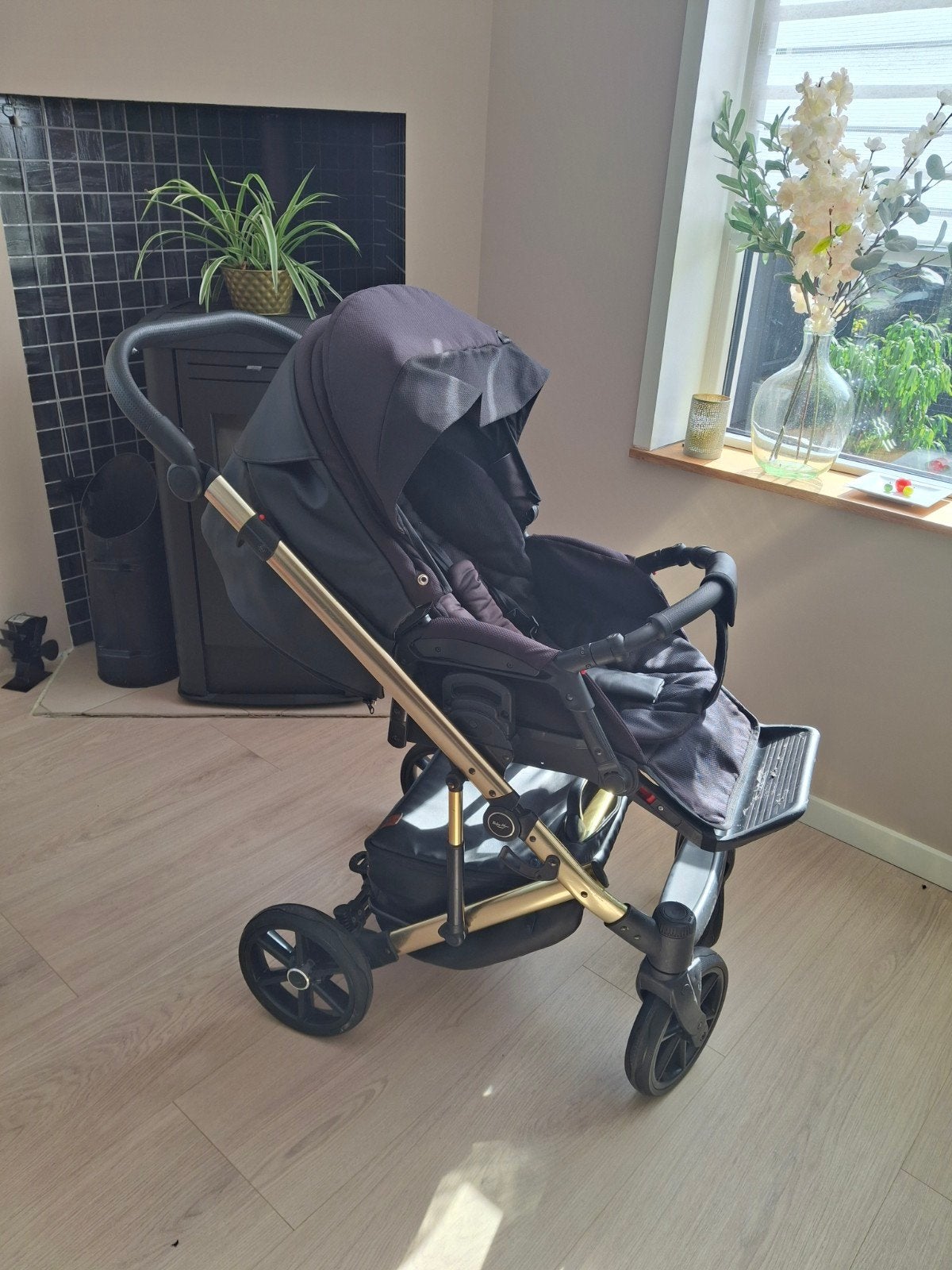 Baby Merc combiwagen goud met Maxi cosy, Ophalen, Gebruikt, Overige merken, Voetenzak
