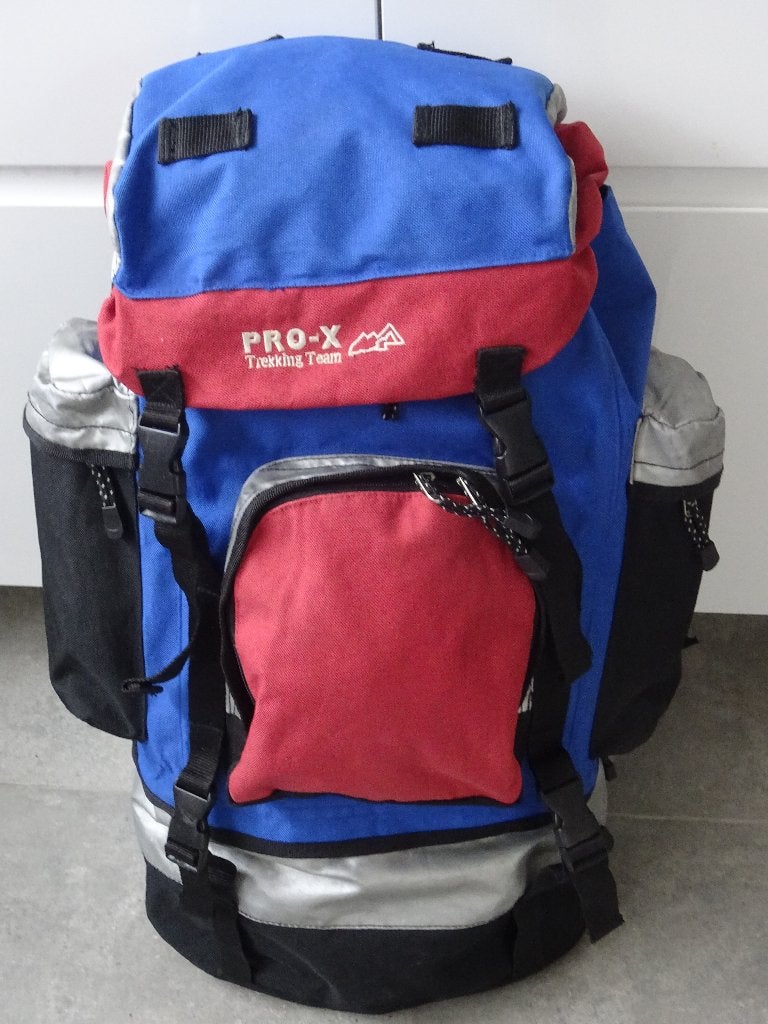 rugzak 65 liter rugtas backpacken wandelen bergsport Pro-X, 25 tot 40 cm, Trekking, Zo goed als nieuw, 60 cm of meer