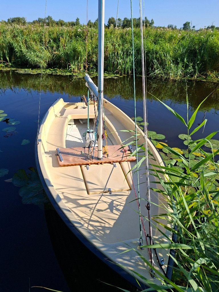 Askeladden 440 zeil-, roeiboot met Torqueedo b.b. motor, Watersport en Boten, Ophalen, Gebruikt, 4 m, 2 pk