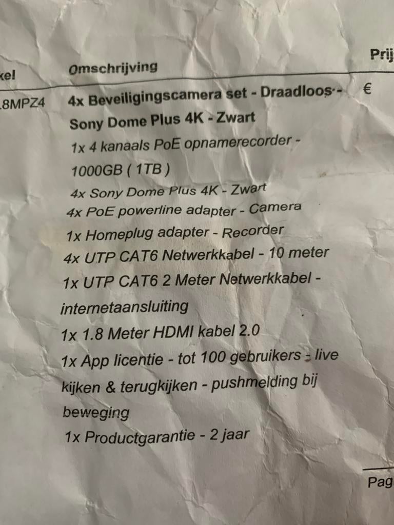 security camera, Overige merken, Nieuw, Geheugenkaart, Ophalen of Verzenden