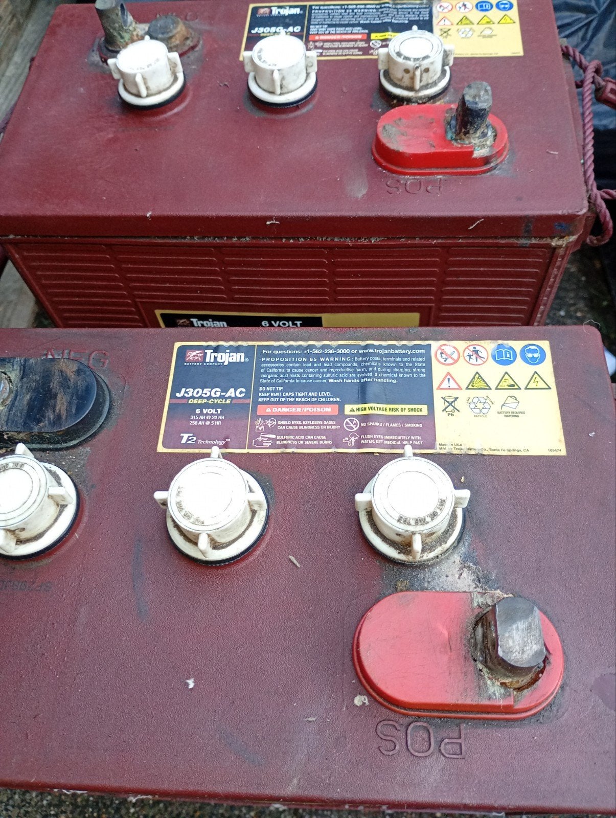 Trojan J305G-AC Deep-Cycle Accu's (2 stuks), Gebruikt, Overige automerken