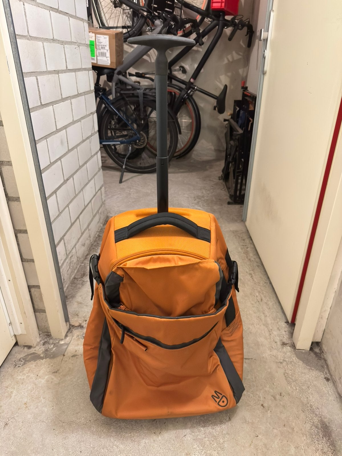 Mandarina Duck trolley, Wieltjes, 30 cm of meer, Zwart, Ophalen of Verzenden