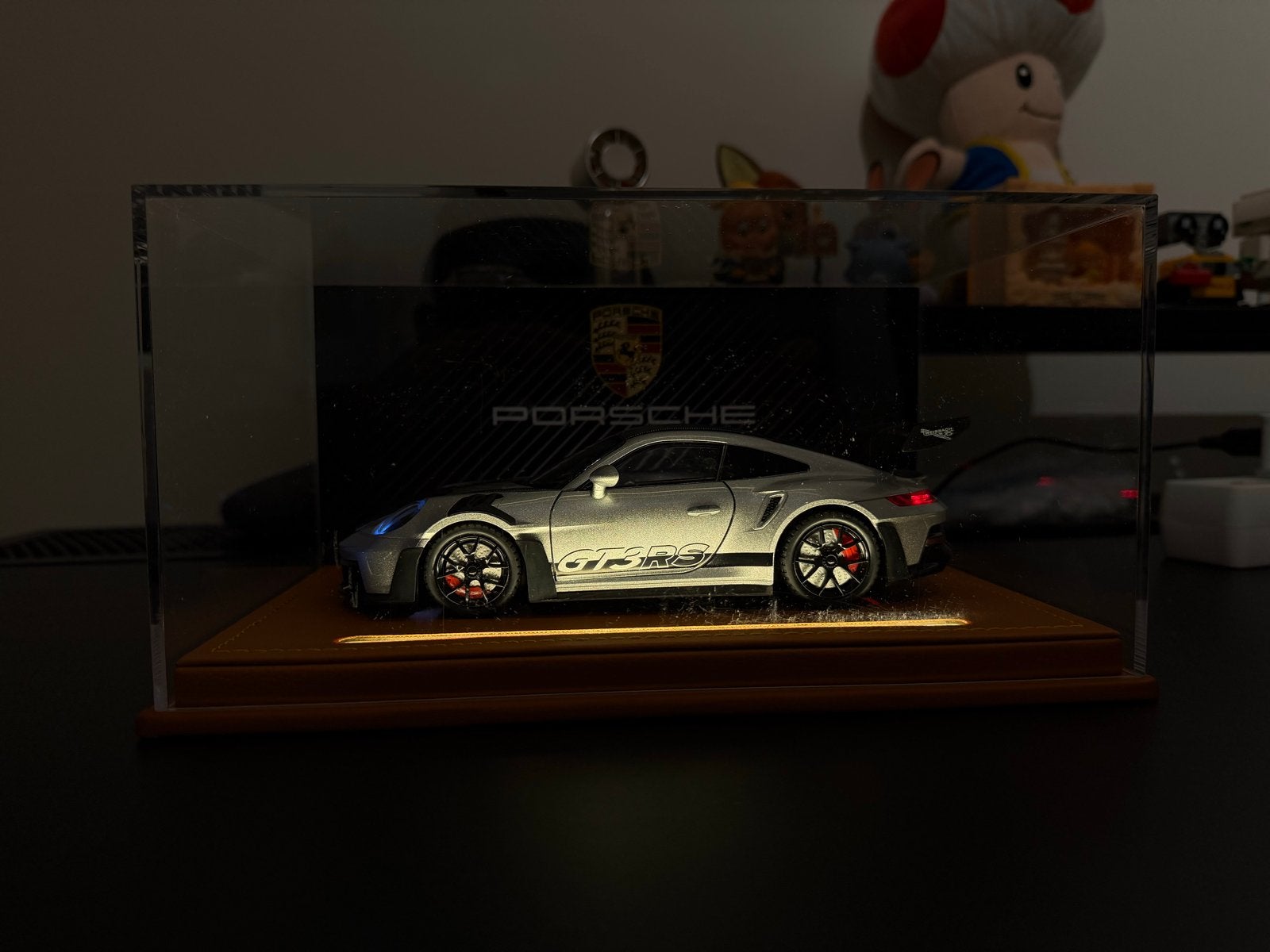 Luxd Auto Model Porsche GT3 RS met LED-verlichting, Ophalen of Verzenden, Zo goed als nieuw, Auto, Overige merken