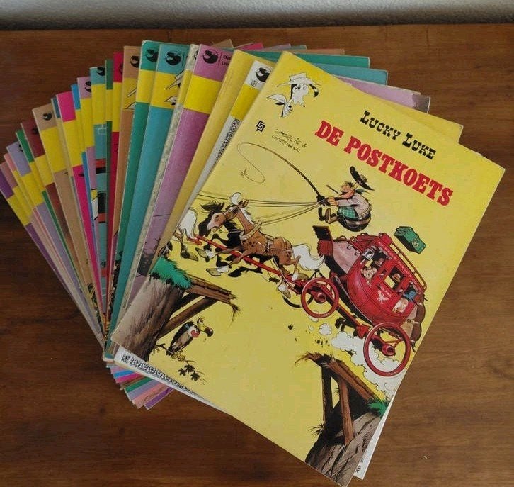 Lucky Luke Dargaud/Oberon reeks - 25 stripboeken, Meerdere stripboeken, Ophalen of Verzenden, Gelezen, Morris