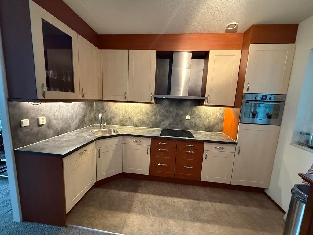 Complete keuken met Bosch en Pelgrim apparatuur, Ophalen, Gebruikt, Overige kleuren, Hoekkeuken