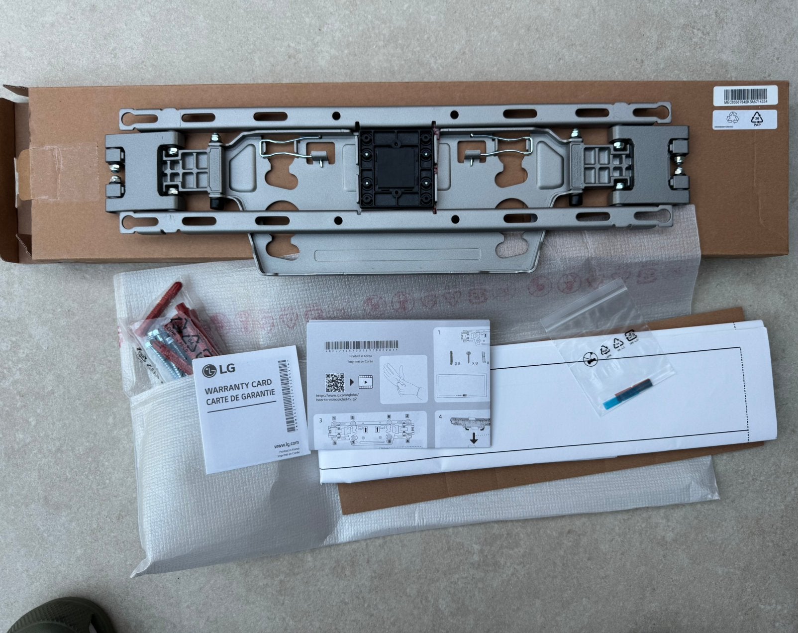 Originele LG muurbeugel WB22EGB Slim Wall Mount, Audio, Tv en Foto, Televisiebeugels, Ophalen, Nieuw