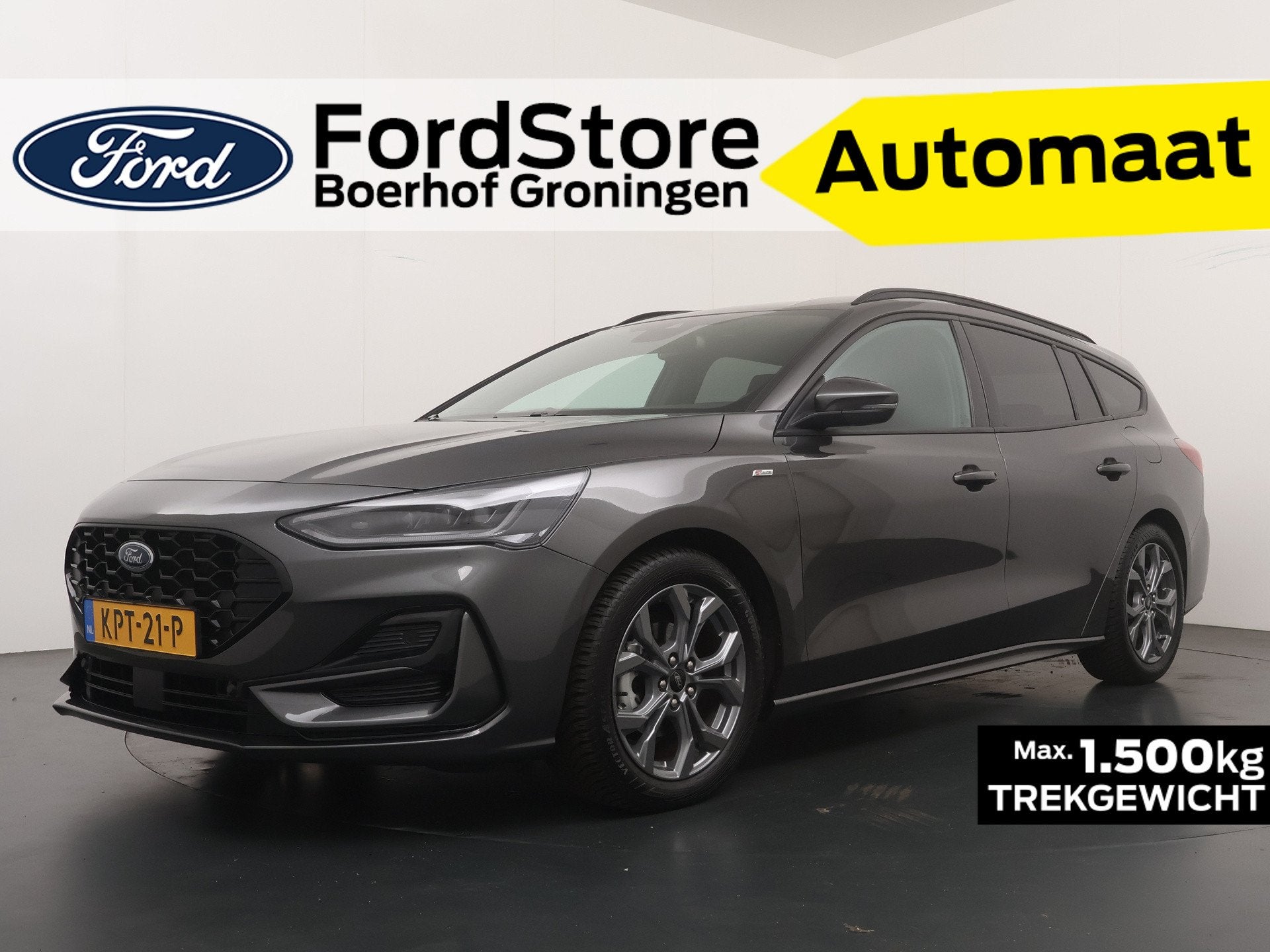 Ford FOCUS Wagon EcoBoost Hybrid 155pk ST Line X | AUTOMAAT, Stof, Gebruikt, 155 pk, 19 km/l