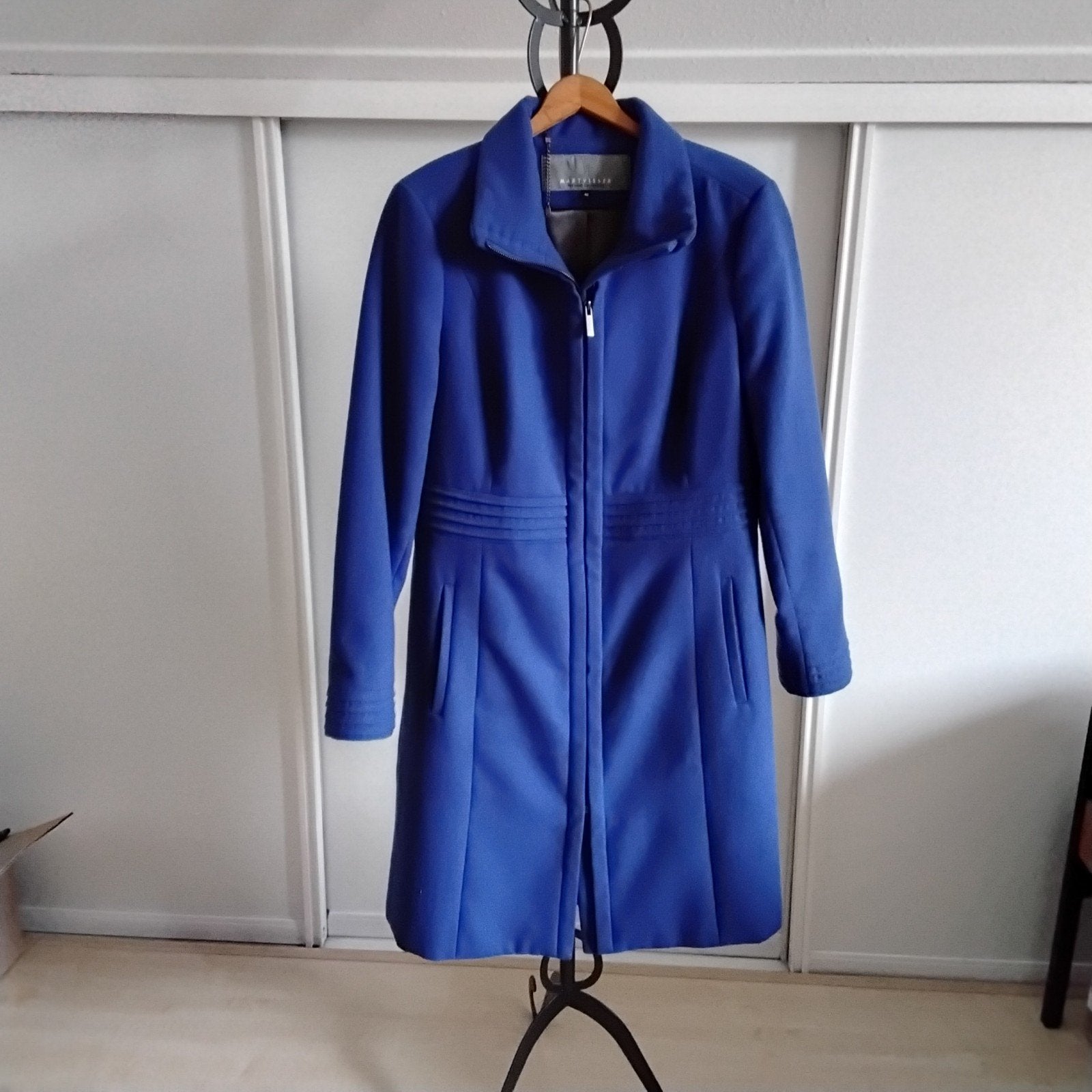 Mart Visser winterjas, mooie blauwe kleur,  maat 42, Ophalen of Verzenden, Zo goed als nieuw, Maat 42/44 (L), Blauw