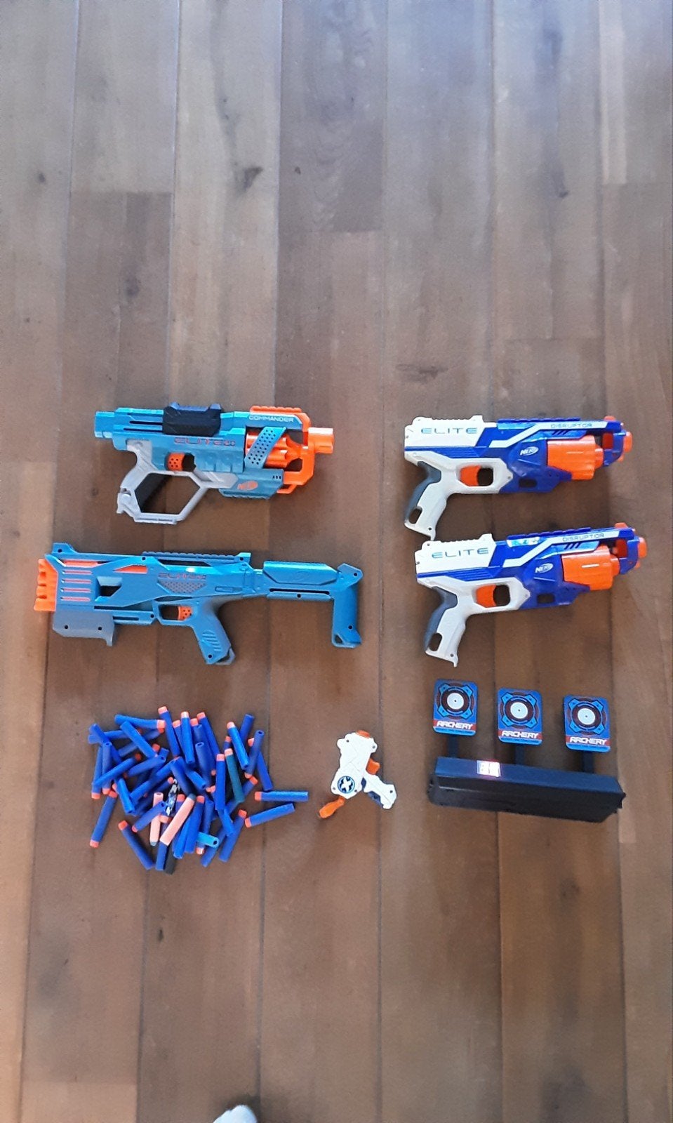 Nerf Elite Blasters Set met Doelen en Darts, Ophalen, Zo goed als nieuw, Jongen of Meisje